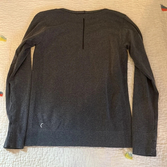ZYIA seamless performance scoop heather gray grey long sleeve large - Picture 3 of 8